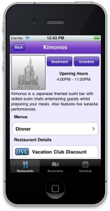Disney World Dining Planner App